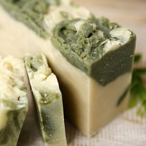 Jabón natural artesano Te matcha.