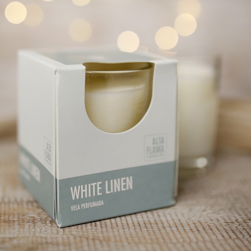 Vela perfumada Alta Flama de Lino Blanco - Imagen 2